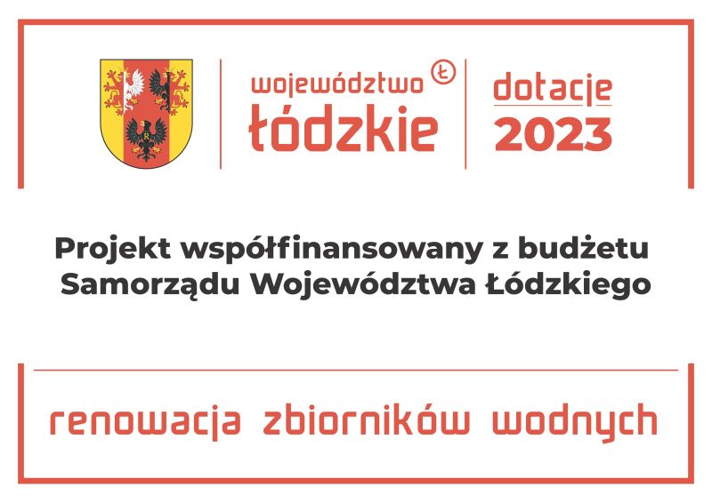 Tablica_Renowacja_zbiorników_wodnych_2023Tablica informująca o przyznanym dofinansowaniu