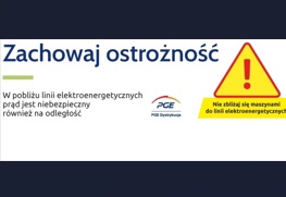 Bezpieczna praca przy urządzeniach energetycznych - ostrzeżenie od PGE
